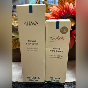 AHAVA Mineral Hand Cream 100ml/3.4oz & Body Lotion 250ml/8.5oz Set Brand New